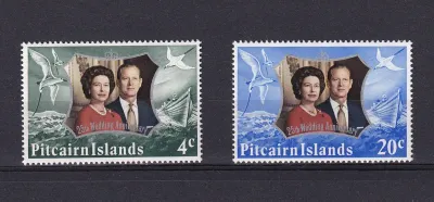 Pitcairn Islands 1972 The 25th Anniversary of the Wedding of Queen Elizabeth II and Prince Philip. MNH(**)