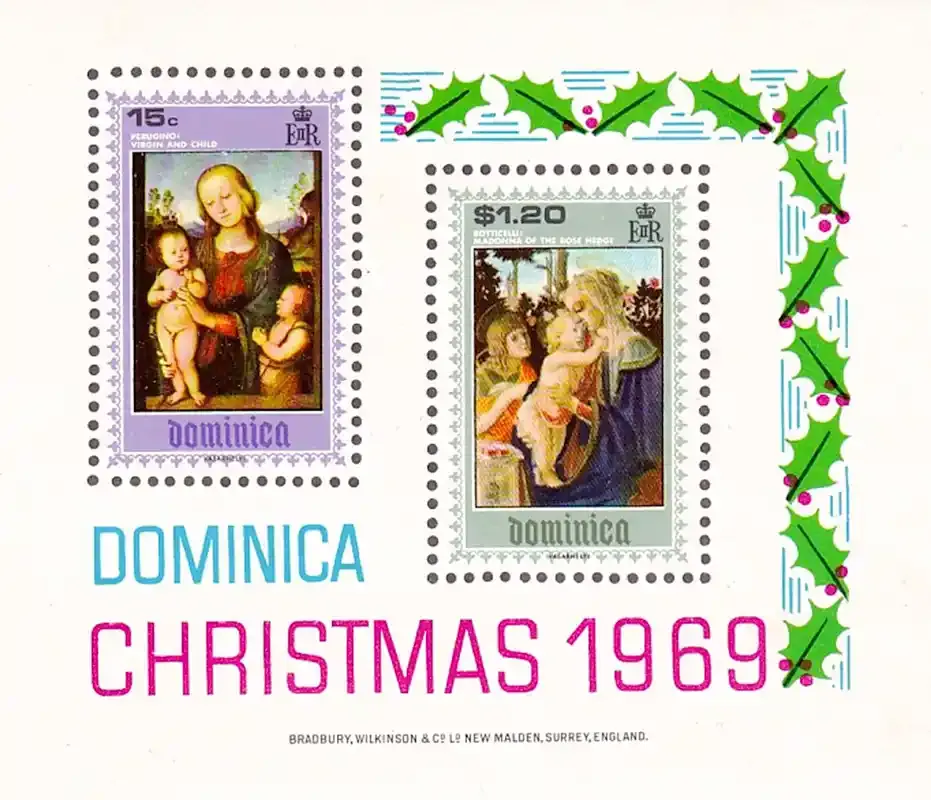 Dominica 1969 Christmas - Paintings (ss/v2)-MNH(**)