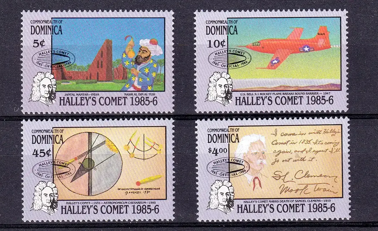 Dominica 1986 Appearance of Halley's Comet-MNH(**) Dominica 1986 Appearance of Halley's Comet-MNH(**)