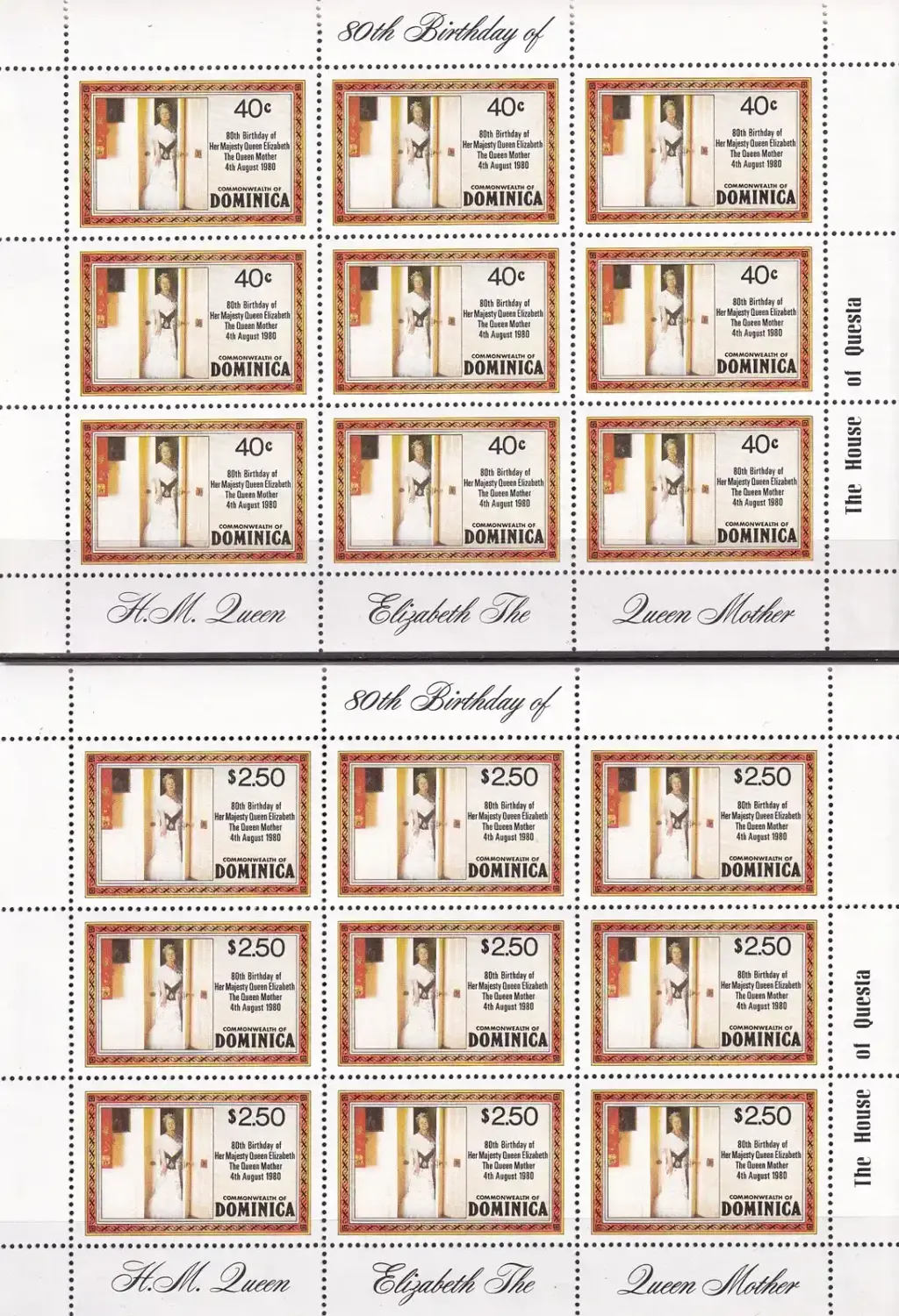 Dominica 1980 The 80th Anniv of the Birth of Queen Elizabeth the Queen Mother-MNH(**) Dominica 1980 The 80th Anniv of the Birth of Queen Elizabeth the Queen Mother-MNH(**)
