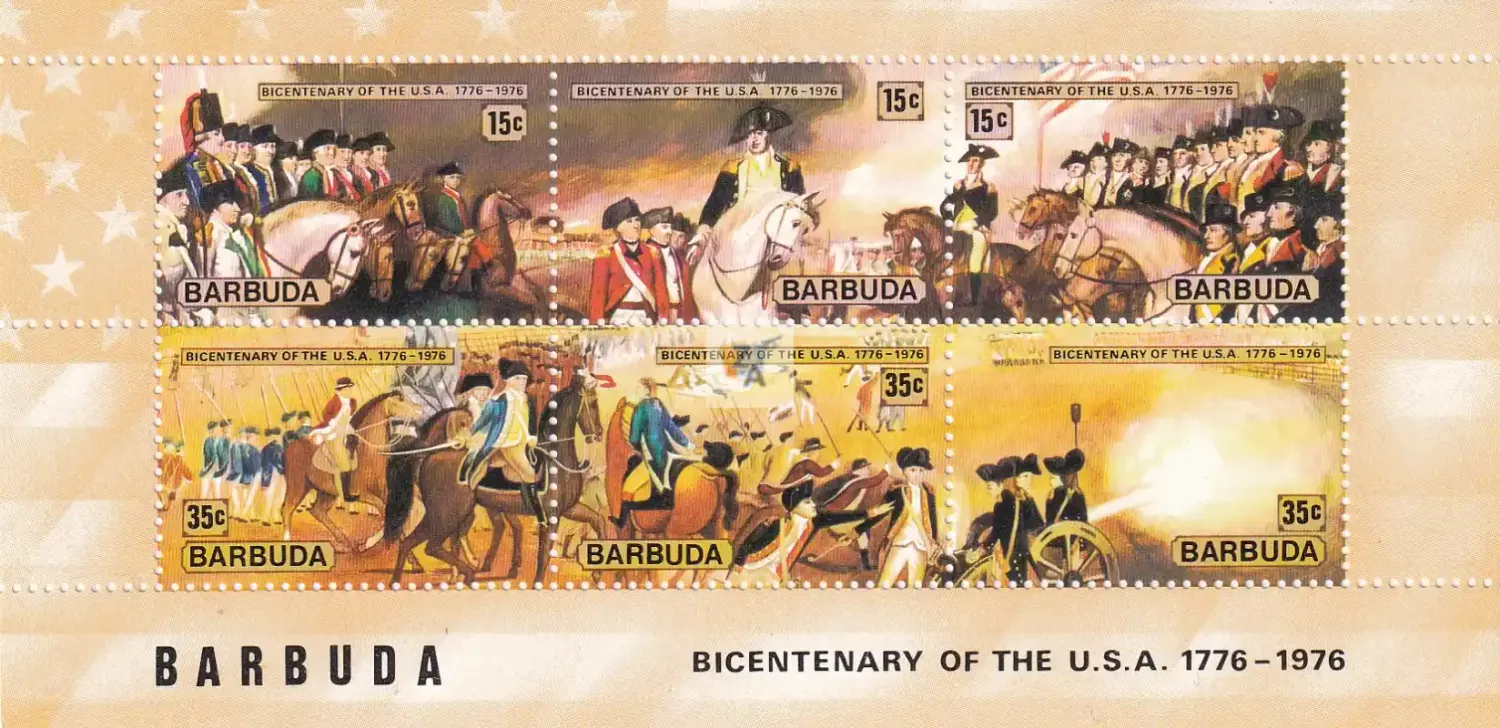 Barbuda The 200th Anniv of the American Revolution (ss/v6). MNH(**) Barbuda The 200th Anniv of the American Revolution (ss/v6). MNH(**)