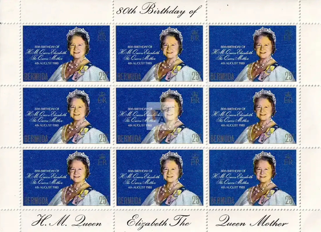 Bermuda 1980 The 80th Anniv of the Birth of The Queen Mother, 1900-2002. MNH(**) Bermuda 1980 The 80th Anniv of the Birth of The Queen Mother, 1900-2002. MNH(**)