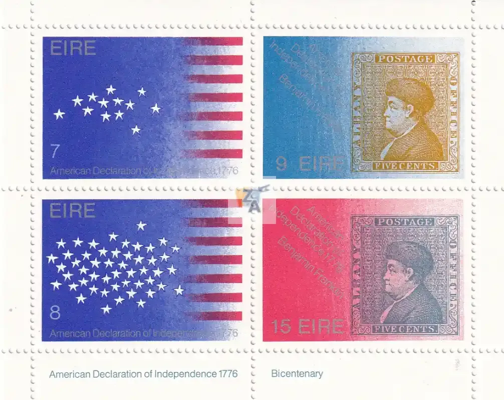 Ireland 1976 The 200th Anniv of the American Declaration of Independence (ss/4v). MNH(**) Ireland 1976 The 200th Anniv of the American Declaration of Independence (ss/4v). MNH(**)