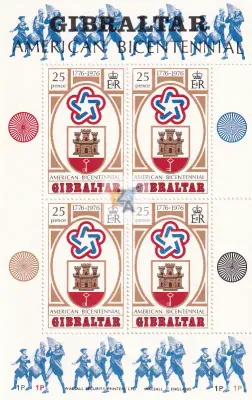 Gibraltar 1976 The 200th Anniv of American Independence (ss/4v). MNH(**)