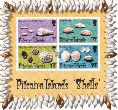 Pitcairn Islands 1974 Shells (ss/4v). MNH(**)