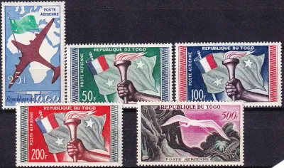 Togo 1959 Airmail - Designs of 1957 in Different Colors. MNH(**)