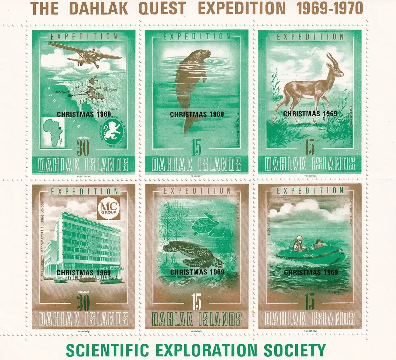 Dahlak Islands 1969, The Dahlak Quest Expedition 1969-1970. MNH(**) Dahlak Islands 1969, The Dahlak Quest Expedition 1969-1970. MNH(**)