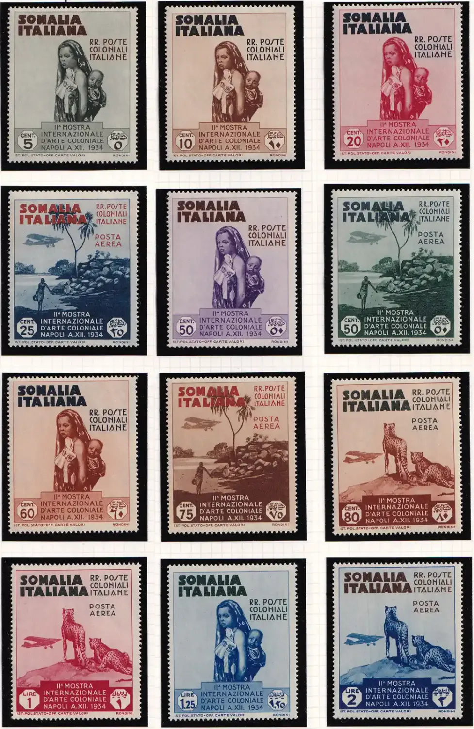 Italian Somaliland 1934 International Colonial Exhibition, Naples. MNH (**) Italian Somaliland 1934 International Colonial Exhibition, Naples. MNH (**)