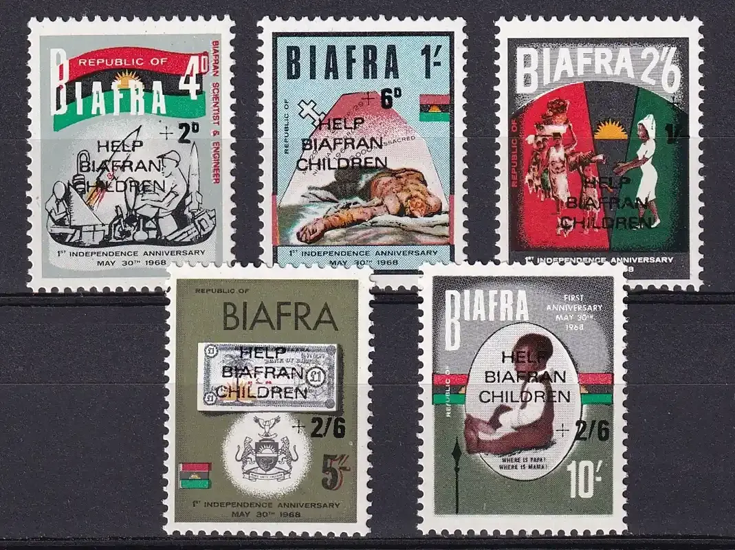 Biafra 1968 Overprinted "HELP BIAFRAN CHILDREN". MNH(**)