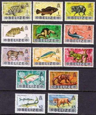 Belize 1973 Wildlife. British Honduras Postage Stamps Overprinted "BELIZE". MNH (**) Belize 1973 Wildlife. British Honduras Postage Stamps Overprinted "BELIZE". MNH (**)