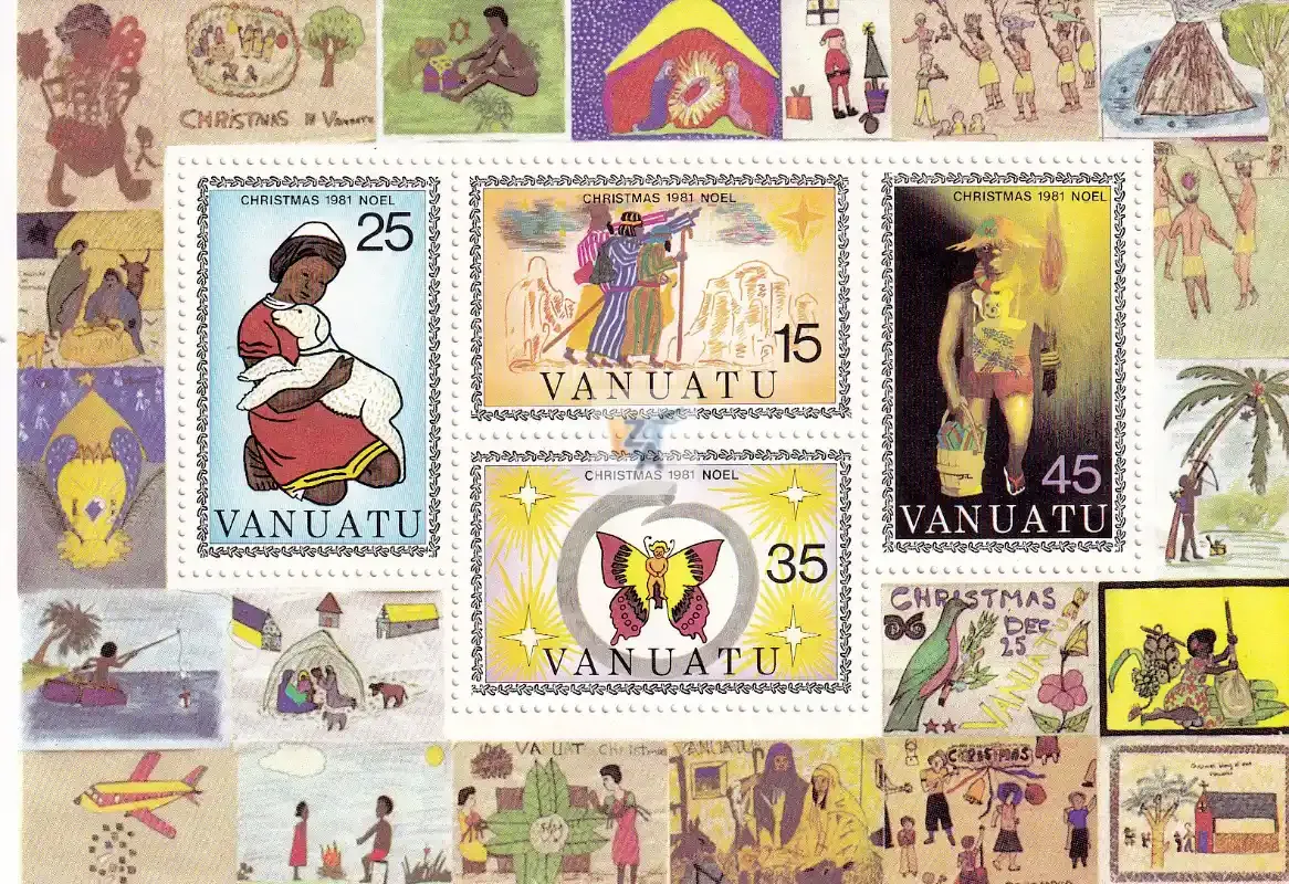 Vanuatu 1981 Christmas - Children's Paintings (ss/v4). MNH(**)