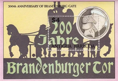 Antigua & Barbuda 1991 The 200th Anniv of the Brandenburg Gate. (SS/v1). MNH(**) Antigua & Barbuda 1991 The 200th Anniv of the Brandenburg Gate. (SS/v1). MNH(**)
