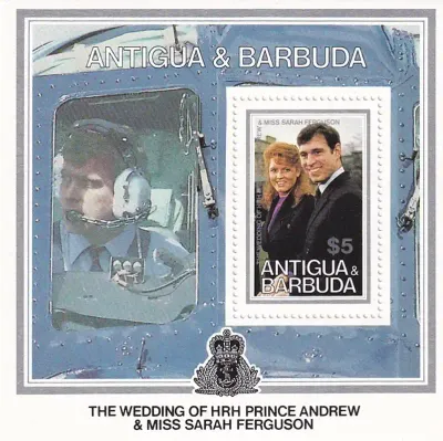 Antigua & Barbuda 1986 The Wedding of HRH Prince Andrew and Miss Sarah Ferguson. (SS/v1). MNH(**) Antigua & Barbuda 1986 The Wedding of HRH Prince Andrew and Miss Sarah Ferguson. (SS/v1). MNH(**)