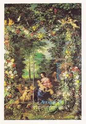 Antigua 1981 Christmas - Painting (ss/v1). MNH(**) Antigua 1981 Christmas - Painting (ss/v1). MNH(**)