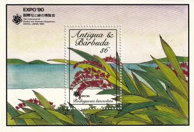 Antigua & Barbuda 1990 Int Gardens and Greenery Exhibition "EXPO '90" - Osaka, Japan - Orchids (SS/v1). MNH(**) Antigua & Barbuda 1990 Int Gardens and Greenery Exhibition "EXPO '90" - Osaka, Japan - Orchids (SS/v1). MNH(**)