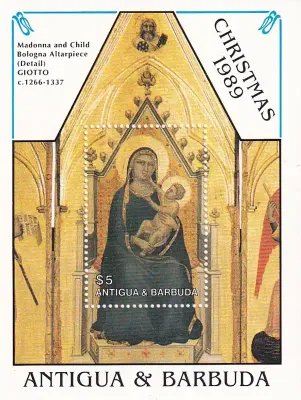 Antigua & Barbuda 1989 Christmas - Paintings by Raphael and Giotto. (SS/v1). MNH(**) Antigua & Barbuda 1989 Christmas - Paintings by Raphael and Giotto. (SS/v1). MNH(**)