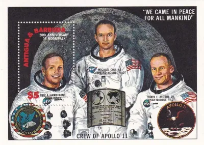 Antigua & Barbuda 1989 The 20th Anniversary of the First Manned Landing on the Moon. (SS/v1). MNH(**) Antigua & Barbuda 1989 The 20th Anniversary of the First Manned Landing on the Moon. (SS/v1). MNH(**)