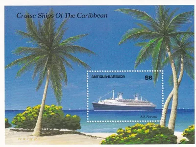 Antigua & Barbuda 1989 Caribbean Cruise Ships. (SS/v1). MNH(**) Antigua & Barbuda 1989 Caribbean Cruise Ships. (SS/v1). MNH(**)