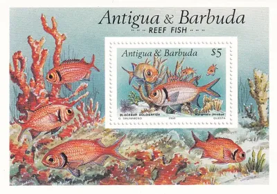 Antigua & Barbuda 1990 Reef Fish. (SS/v1). MNH(**) Antigua & Barbuda 1990 Reef Fish. (SS/v1). MNH(**)