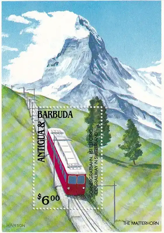 Antigua & Barbuda 1991 Mountain and Rack Railway. (SS/v1). MNH(**) Antigua & Barbuda 1991 Mountain and Rack Railway. (SS/v1). MNH(**)
