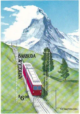 Antigua & Barbuda 1991 Mountain and Rack Railway. (SS/v1). MNH(**) Antigua & Barbuda 1991 Mountain and Rack Railway. (SS/v1). MNH(**)