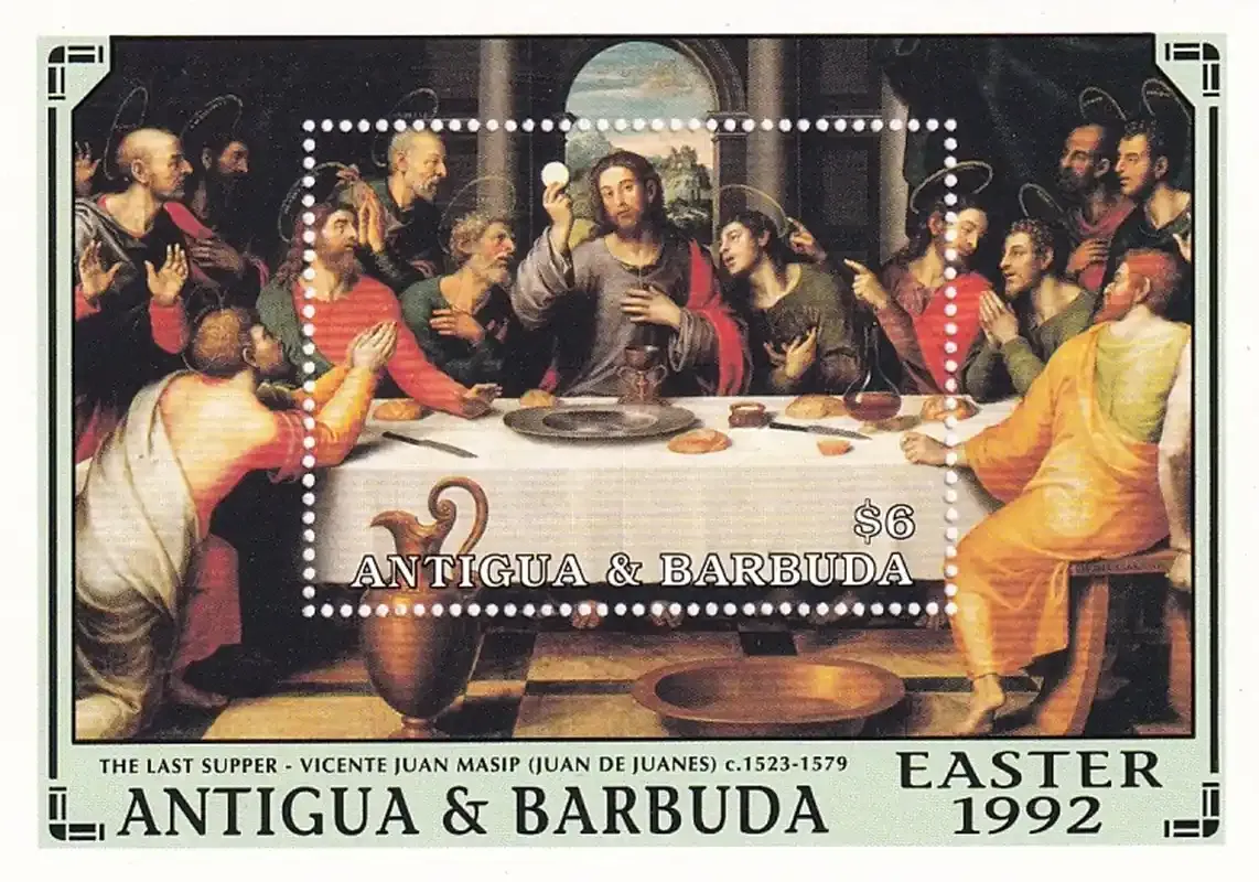 Antigua &amp; Barbuda 1992 Easter - Paintings. (SS/v1). MNH(**)