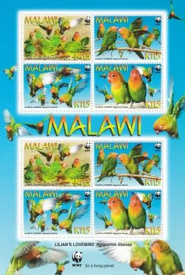 Malawi 2009 WWF - Birds (ss/v8). MNH Malawi 2009 WWF - Birds (ss/v8). MNH