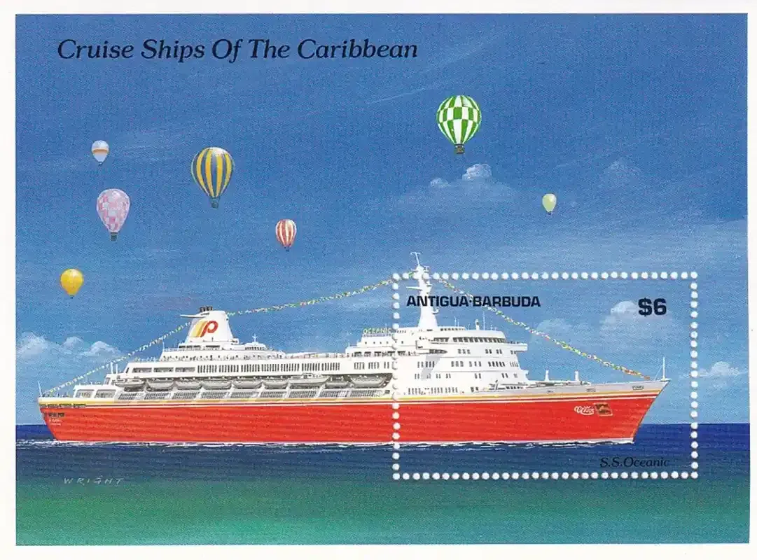 Antigua & Barbuda 1989 Caribbean Cruise Ships. (SS/v1). MNH(**) Antigua & Barbuda 1989 Caribbean Cruise Ships. (SS/v1). MNH(**)