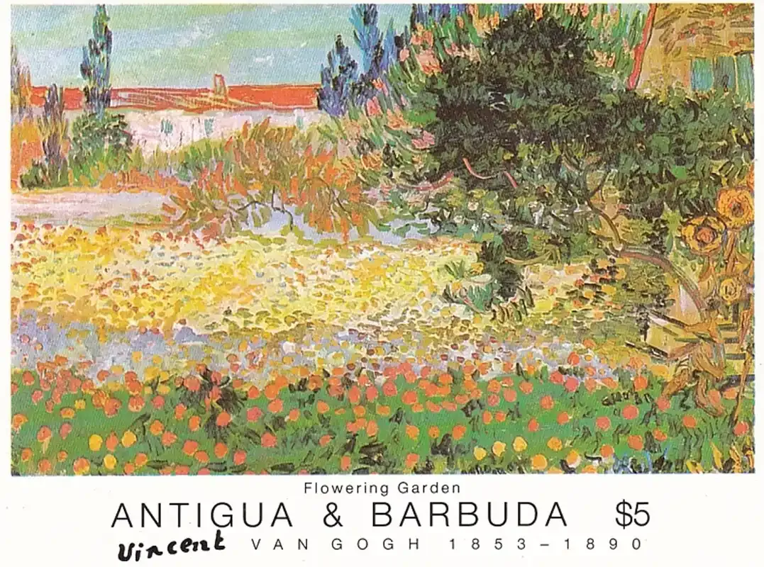 Antigua & Barbuda 1991 The 100th Anniv of the Death of Vincent van Gogh, 1853-18902. (SS/v1). MNH(**) Antigua & Barbuda 1991 The 100th Anniv of the Death of Vincent van Gogh, 1853-18902. (SS/v1). MNH(**)