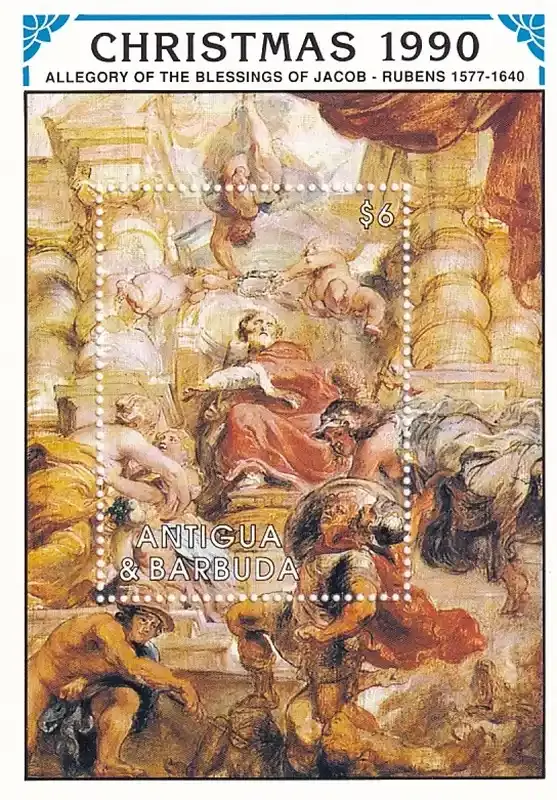 Antigua & Barbuda 1990 Christmas - Paintings. (SS/v1). MNH(**) Antigua & Barbuda 1990 Christmas - Paintings. (SS/v1). MNH(**)