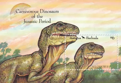 Antigua & Barbuda 1992 Prehistoric Animals - Carnivorous Dinosaurs of the Jurassic Period. (SS/v1). MNH(**) Antigua & Barbuda 1992 Prehistoric Animals - Carnivorous Dinosaurs of the Jurassic Period. (SS/v1). MNH(**)