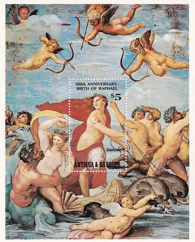 Antigua &amp; Barbuda 1983 The 500th Anniversary of the Birth of Raphael. (SS/v1). MNH(**)
