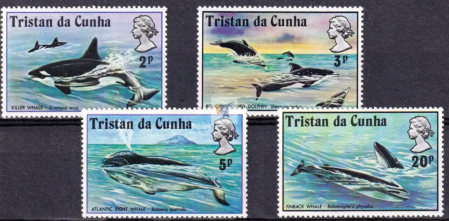 Tristan da Cunha 1975 Whales and Dolphins. MNH Tristan da Cunha 1975 Whales and Dolphins. MNH