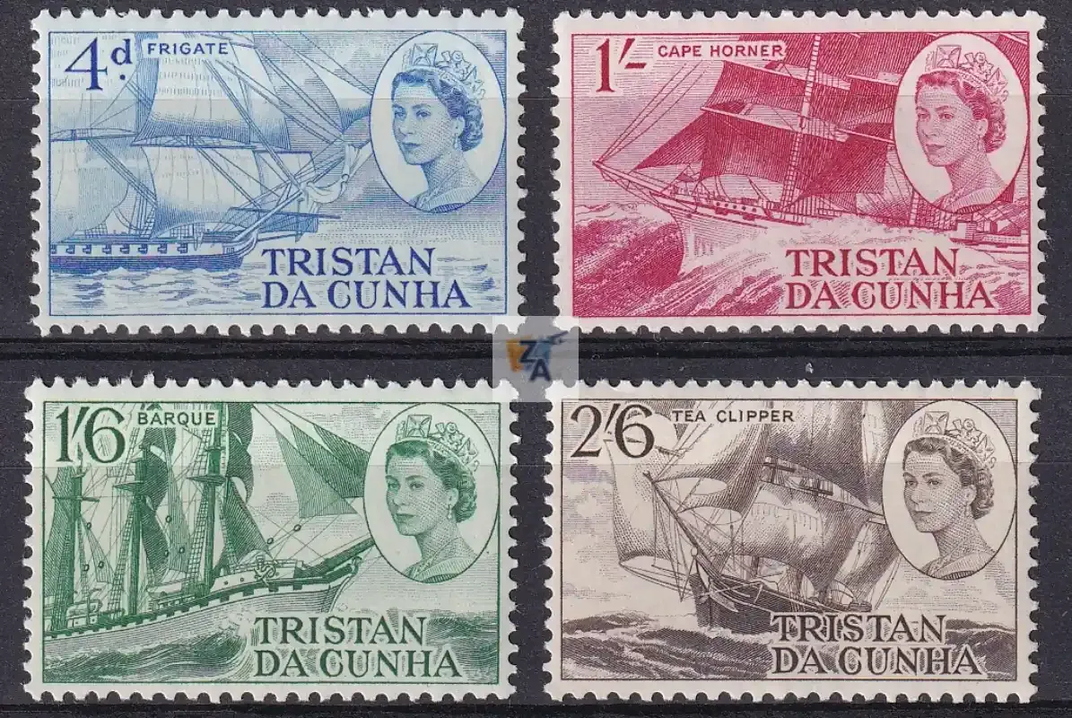 Tristan da Cunha 1969 British Sailing Ships of the 19th Century. MNH Tristan da Cunha 1969 British Sailing Ships of the 19th Century. MNH