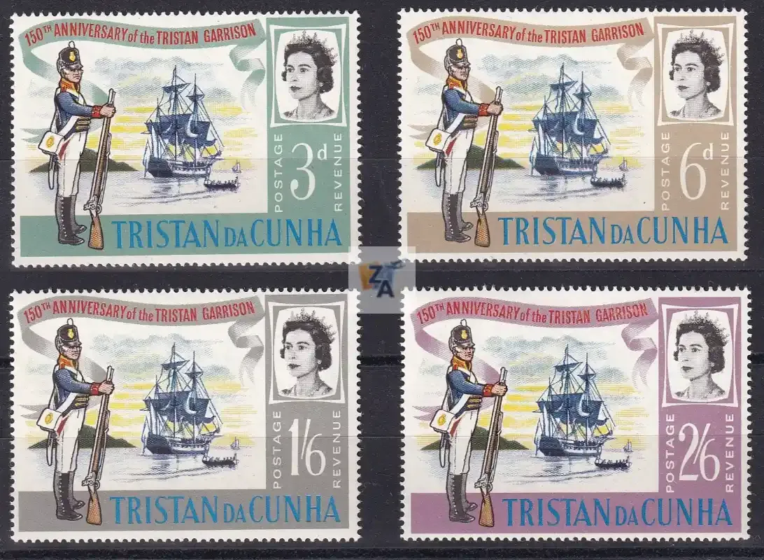 Tristan da Cunha 1966 The 150th Anniv of the stationing of the First Garrison on Tristan da Cunha. MNH Tristan da Cunha 1966 The 150th Anniv of the stationing of the First Garrison on Tristan da Cunha. MNH