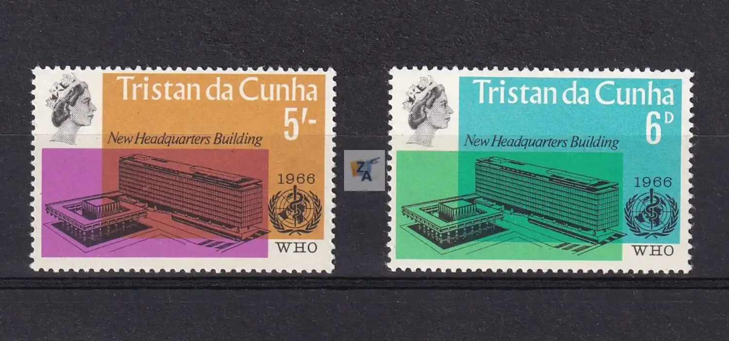 Tristan da Cunha 1966 Inauguration of W.H.O. Headquarters, Geneva. MNH Tristan da Cunha 1966 Inauguration of W.H.O. Headquarters, Geneva. MNH