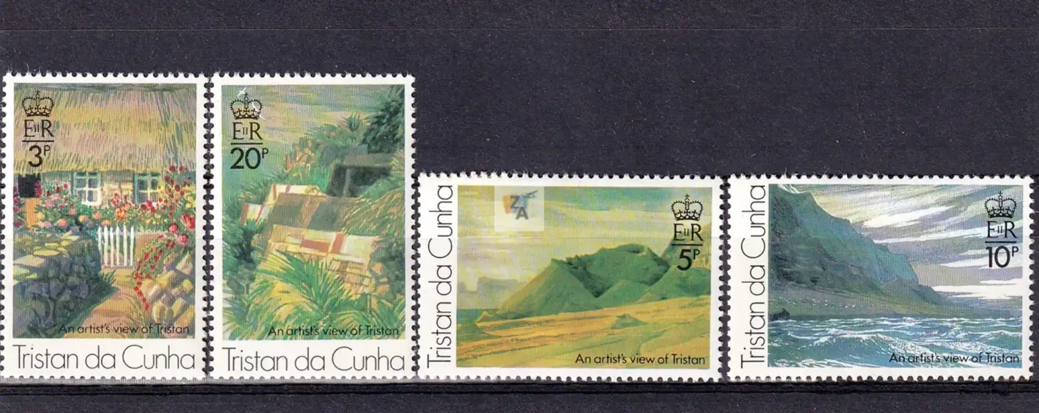 Tristan da Cunha 1976 Artist's View. Featuring artwork based on sketches by Roland Svensson. MNH Tristan da Cunha 1976 Artist's View. Featuring artwork based on sketches by Roland Svensson. MNH