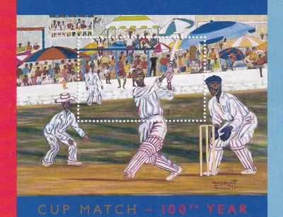 Bermuda 2002 The 100th Anniversary of the Bermuda Cup Cricket Match (ss/1v). MNH(**) Bermuda 2002 The 100th Anniversary of the Bermuda Cup Cricket Match (ss/1v). MNH(**)