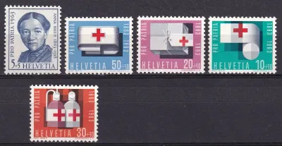 Switzerland 1963 Pro Patria - The 100th Anniversary of the Birth of Anna Heer, 1863-1918 - Red Cross. MNH(**)