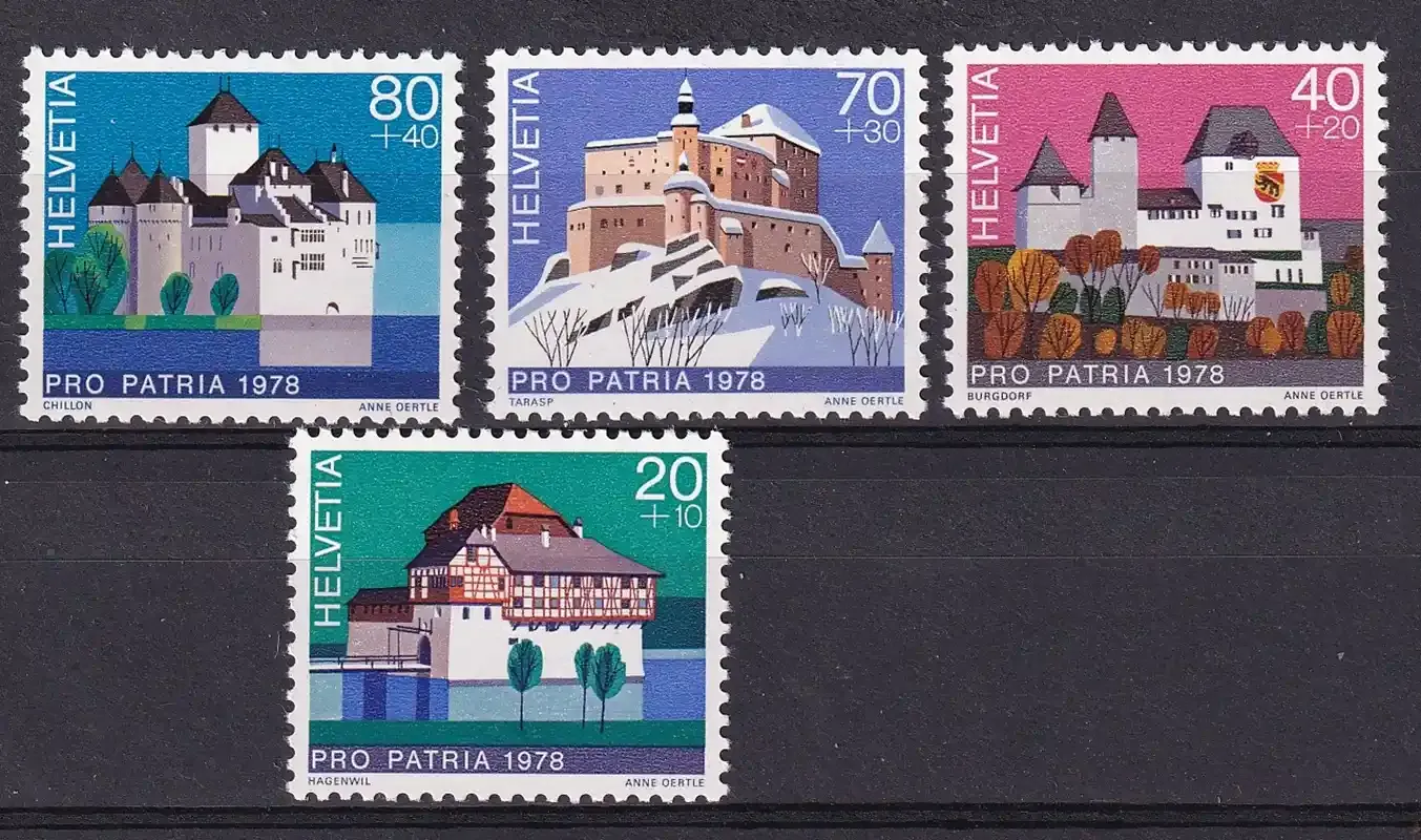 Switzerland 1978 Pro Patria - Castles. MNH(**) Switzerland 1978 Pro Patria - Castles. MNH(**)
