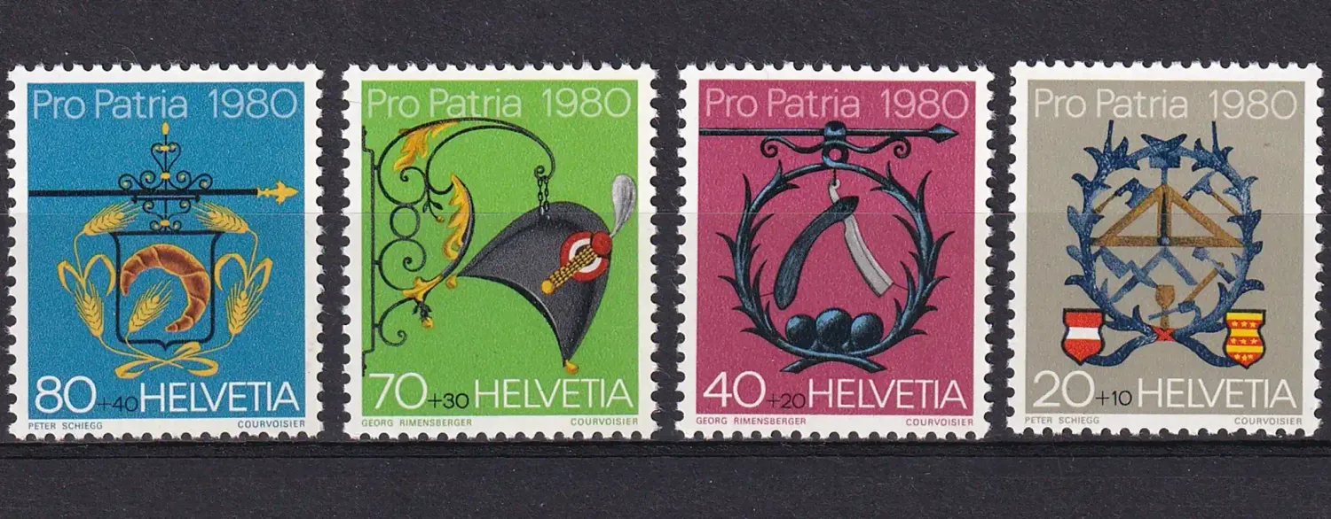 Switzerland 1980 Pro Patria - Artisan Signs. MNH(**) Switzerland 1980 Pro Patria - Artisan Signs. MNH(**)