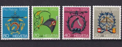 Switzerland 1980 Pro Patria - Artisan Signs. MNH(**) Switzerland 1980 Pro Patria - Artisan Signs. MNH(**)