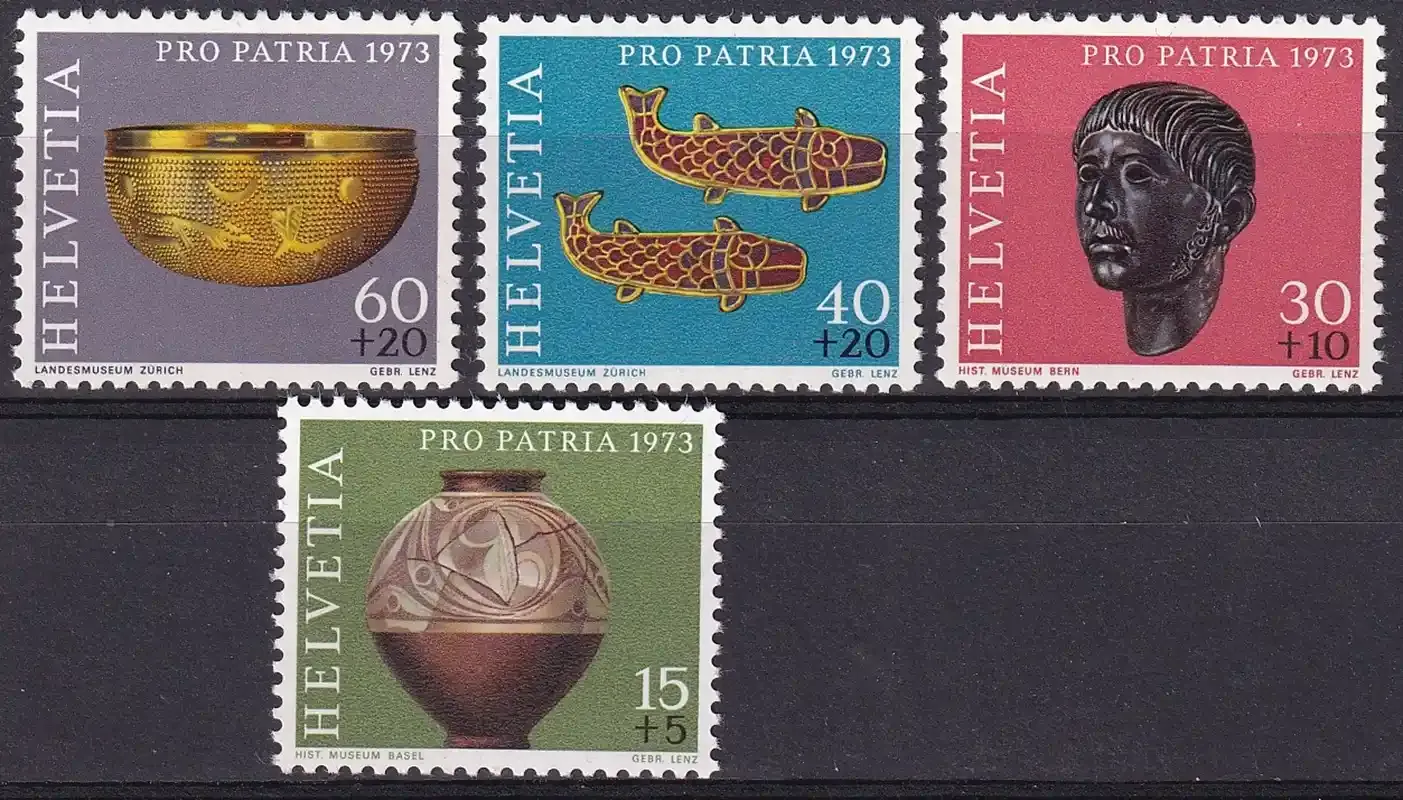Switzerland 1973 Pro Patria - Archaeological Findings. MNH(**) Switzerland 1973 Pro Patria - Archaeological Findings. MNH(**)