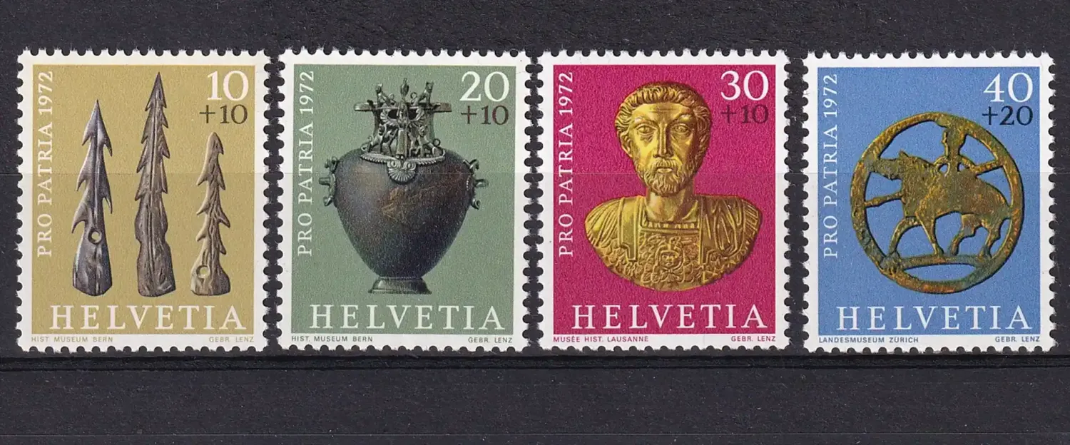 Switzerland 1972 Pro Patria - Archaeological Findings. MNH(**) Switzerland 1972 Pro Patria - Archaeological Findings. MNH(**)