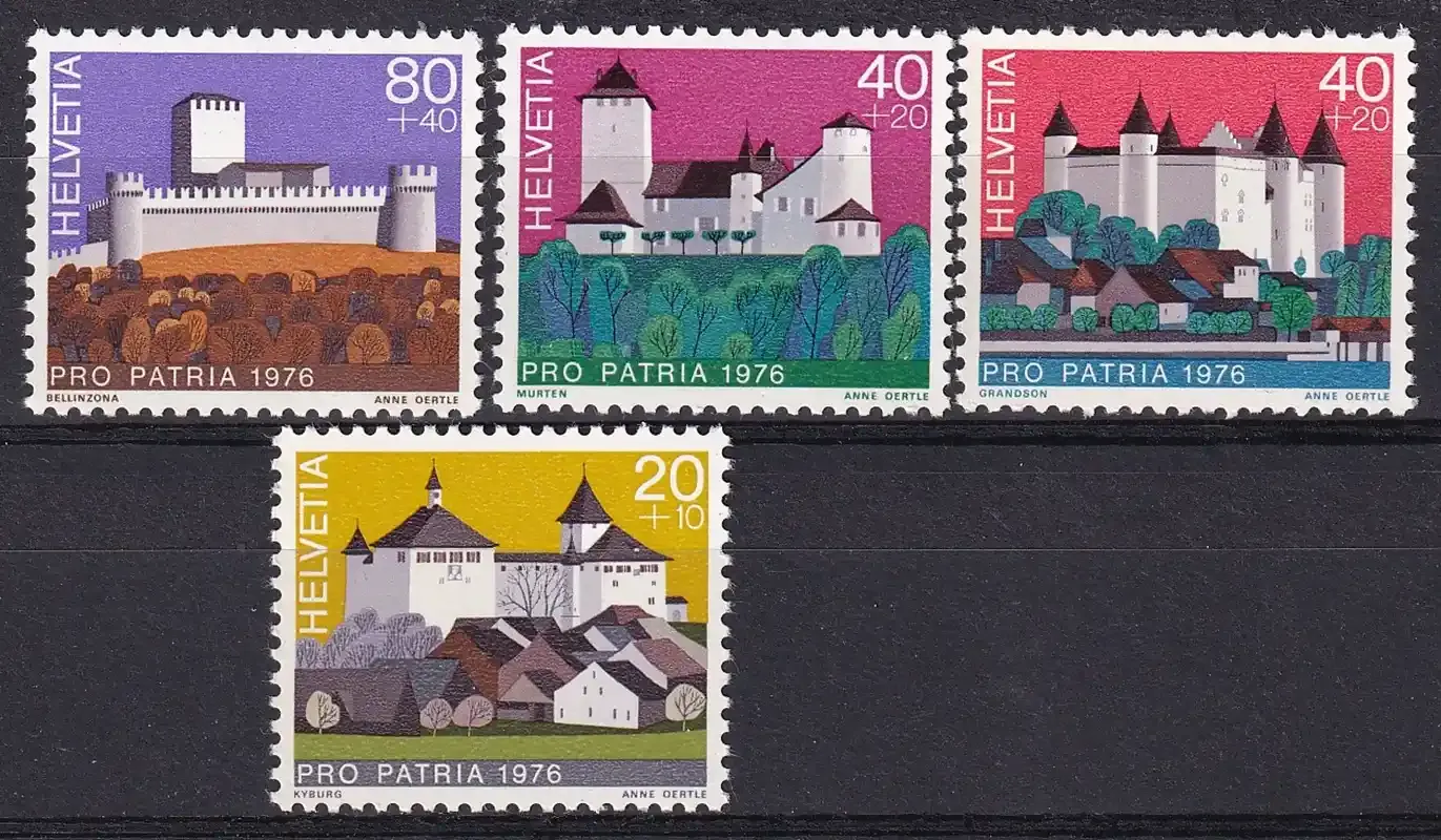 Switzerland 1976 Pro Patria - Castles. MNH(**)