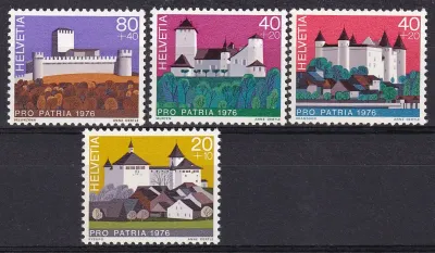 Switzerland 1976 Pro Patria - Castles. MNH(**) Switzerland 1976 Pro Patria - Castles. MNH(**)