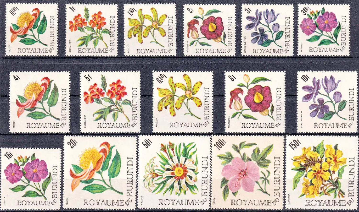 Burundi 1966 Flowers set. MNH(**)