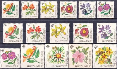 Burundi 1966 Flowers set. MNH(**) Burundi 1966 Flowers set. MNH(**)