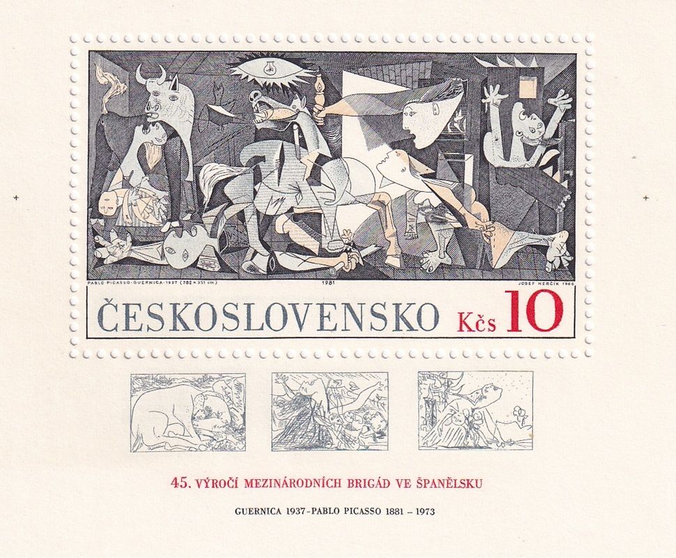 Czechoslovakia 1981 Birth Centenary of Pablo Picasso. SG 2774 (ss/1v). MNH(**) Czechoslovakia 1981 Birth Centenary of Pablo Picasso. SG 2774 (ss/1v). MNH(**)