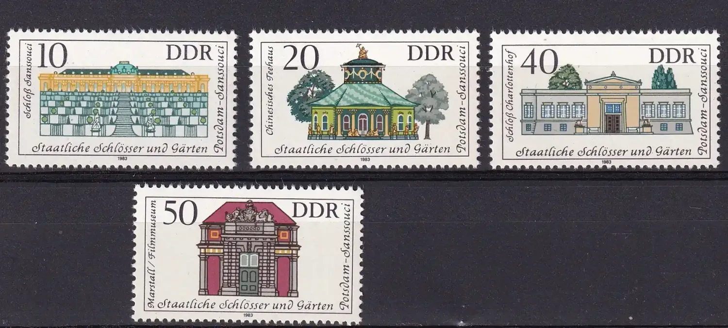 Germany East (DDR) 1983 Palaces and Gardens MNH (**) Germany East (DDR) 1983 Palaces and Gardens MNH (**)